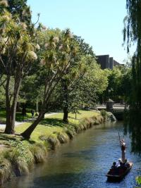 Gondole sur la riviere de Christchurch